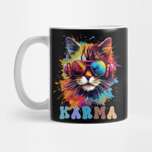 Cute Funny Cat Lover Heart Shape Karma Mug